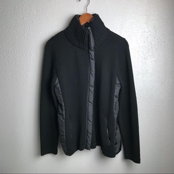 Eileen Fisher High Collar Wool Sweater Jacket - Picture 2 of 8